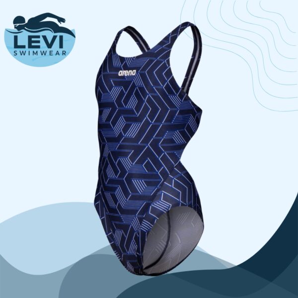 Girls Escape Tech Back Swimsuit - Navy Team